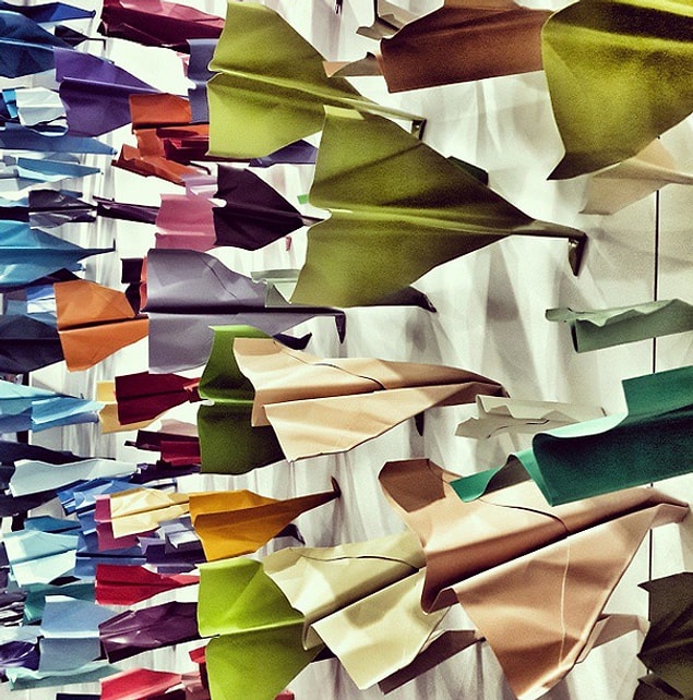 Blue and Joy // Aluminium Paperplane