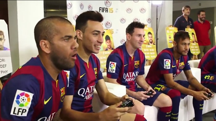 Barcelonalı Futbolcuların FIFA 15 ile İmtihanı