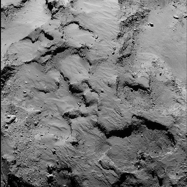 19. Yıldıza 30 kilometre uzaklıktan çekilen, kapsül Philae'in iniş bölgesinin fotoğrafı: