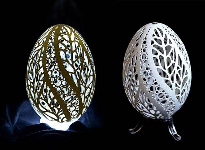 İnanılmaz Güzellikte Oyulmuş 16 Yumurta Kabuğu