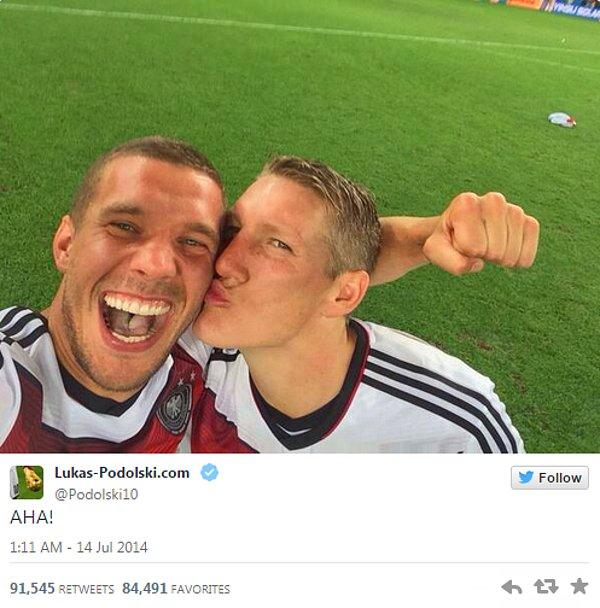 7. Dünya Kupası zaferi sonrası selfie