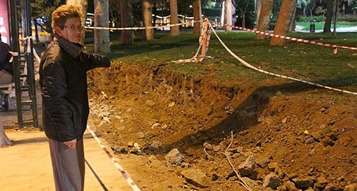 Gezi Parkı'ndaki Kazılı Alana Tepki