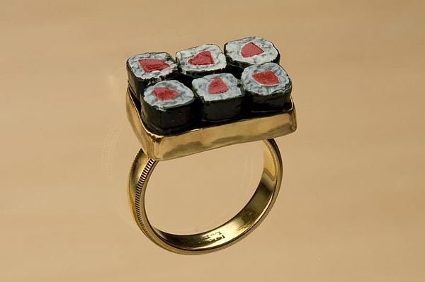 45. Sushi tasarımlı yüzük