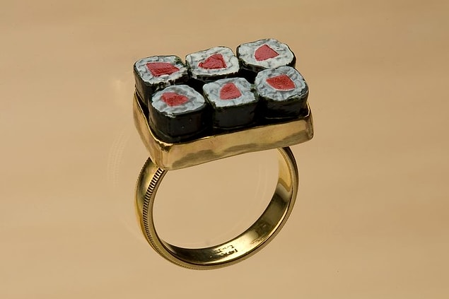 45. Sushi tasarımlı yüzük