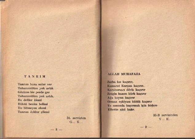 60'larda Bakırköy Ruh ve Sinir Hastalıkları Hastanesi’nde Yatan Akıl Hastalarının Yazdığı 26 Şiir