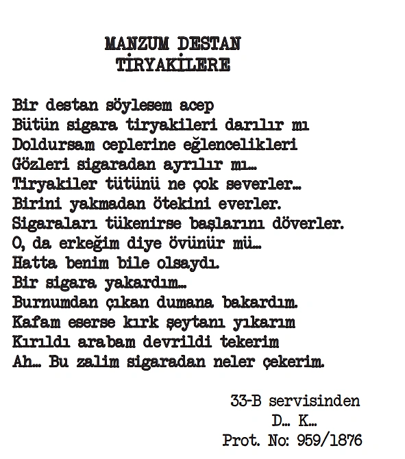 60'larda Bakırköy Ruh ve Sinir Hastalıkları Hastanesi’nde Yatan Akıl Hastalarının Yazdığı 26 Şiir