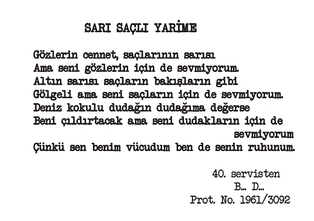 60'larda Bakırköy Ruh ve Sinir Hastalıkları Hastanesi’nde Yatan Akıl Hastalarının Yazdığı 26 Şiir