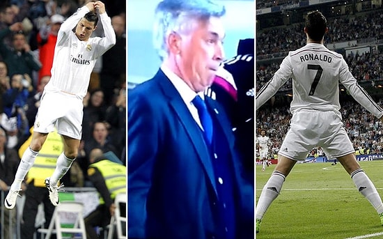 Carlo Ancelotti, Cristiano Ronaldo'nun Gol Sevincini Taklit Ederse