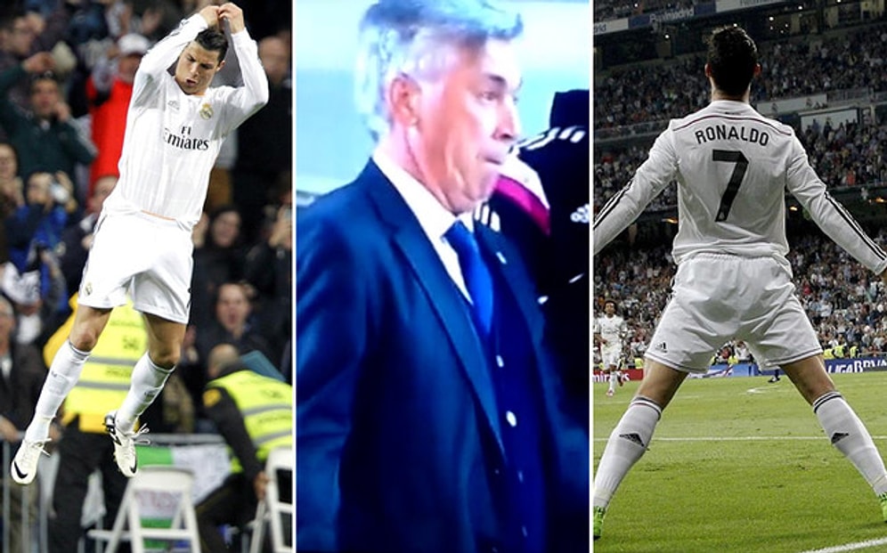 Carlo Ancelotti, Cristiano Ronaldo'nun Gol Sevincini Taklit Ederse