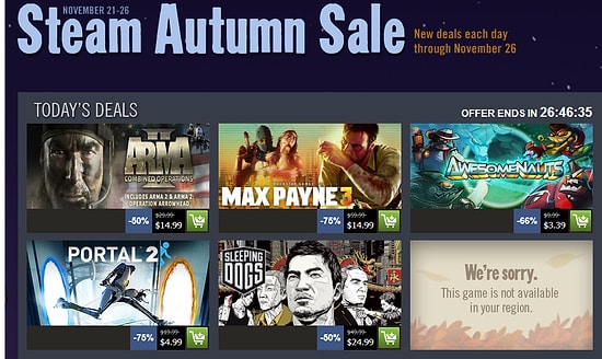Steam Sonbahar İndirimleri 26 Kasım'da Başlıyor