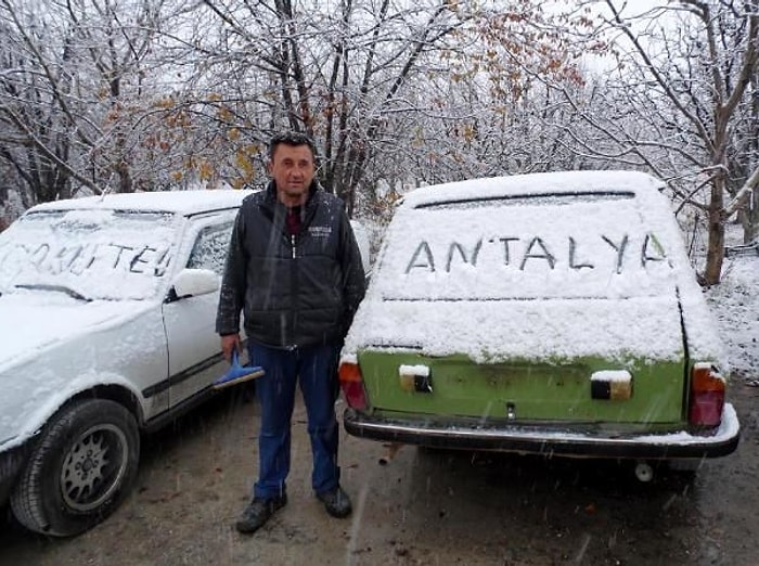 Ve Kar Yüzünü Gösterdi, Antalya'da Kar Kalınlığı 30 Santimetreyi Buldu