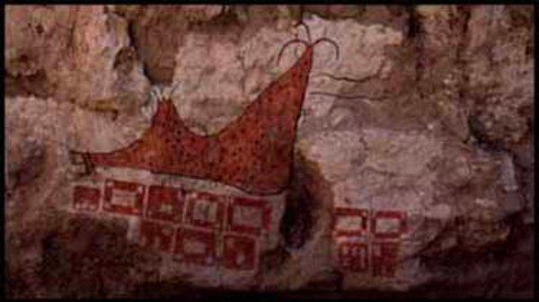 4. Çatalhöyük'te bulunan Dünya'nın ilk haritası kabul edilen Hasan Dağı çizimi