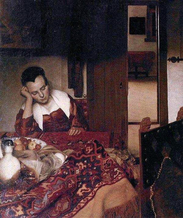 9. Johannes Vermeer:A maid asleep