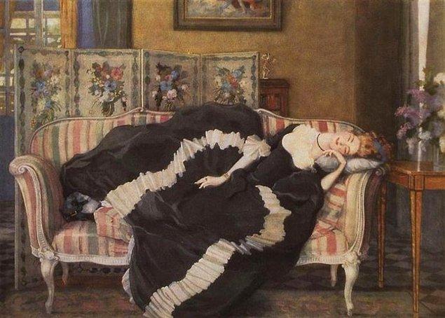 12. Konstantin Somov:A Sleeping Woman