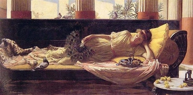 15. John William Waterhouse:Dolce Far Niente