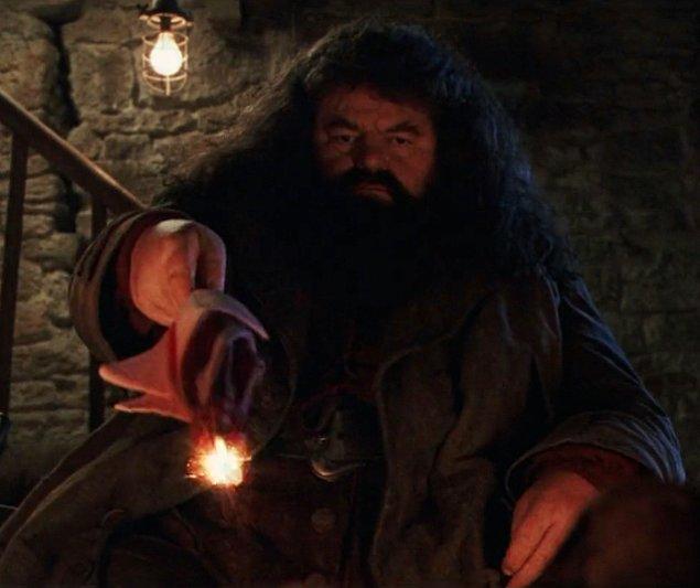 5. Hagrid ile kulübesinde gizli kaçak alkolünü alırdı.