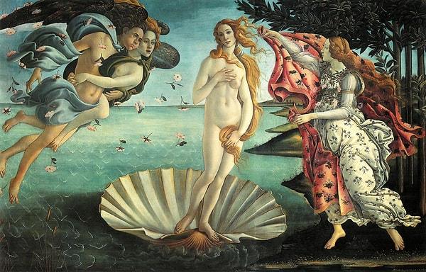 4. Botticelli - Venüs'ün Doğuşu "The Birth of Venus"