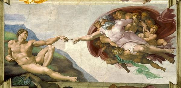 7. Michelangelo - Adem'in Yaratılışı "The Creation of Adam"