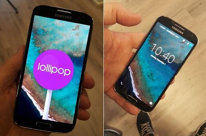 Android Lollipop'lı Galaxy Note 4'ten İlk Görüntüler!