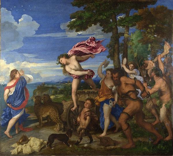8. Tiziano - Bacchus ve Ariadne "Bacchus and Ariadne"