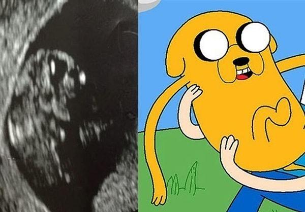 3. Adventure Time'daki Jake doğmayı beklerken