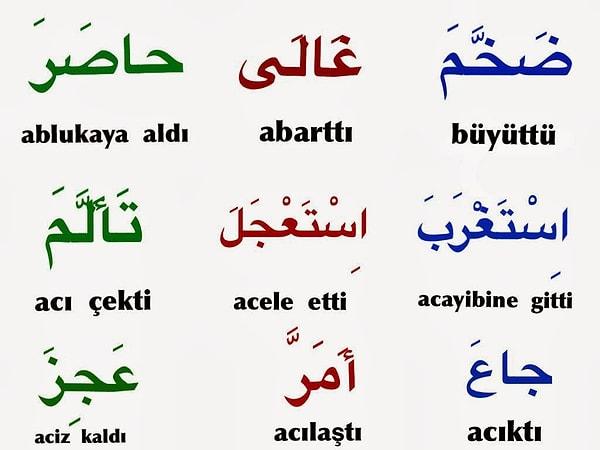 3. Osmanlıcada sadece Arapça ve Farsça kelimeler yoktur.