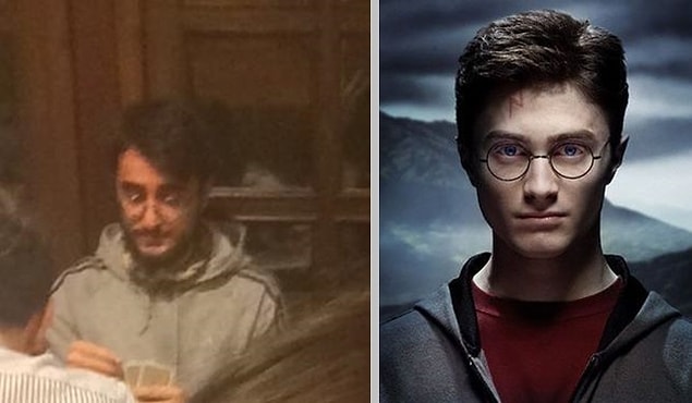 8. Kahvede batak oynayan Harry Potter