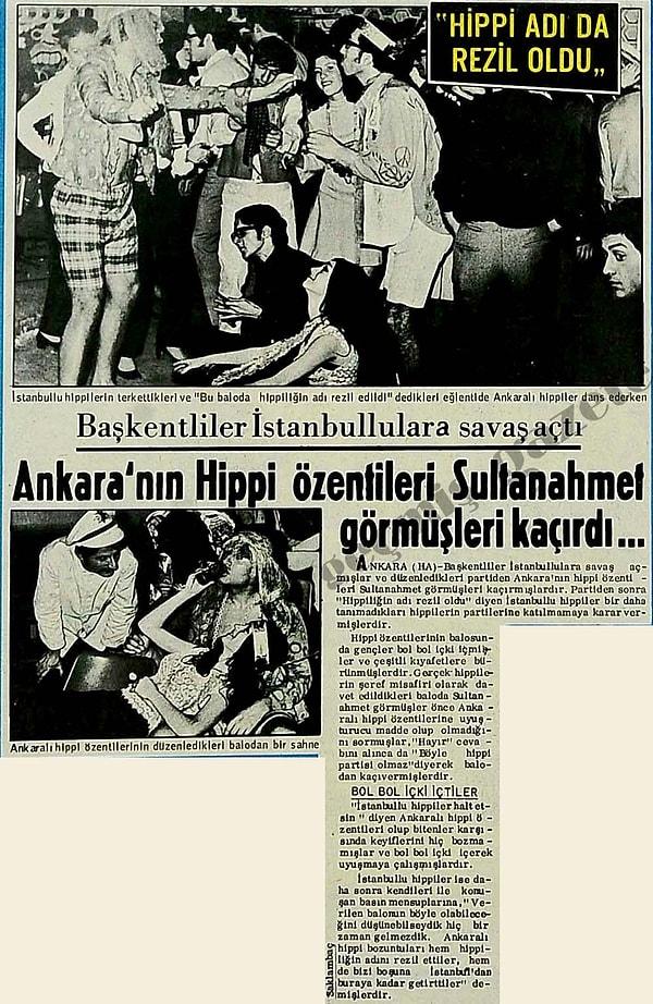 3. İstanbul'lu hippiler, Ankara'lı hippileri beğenmez.