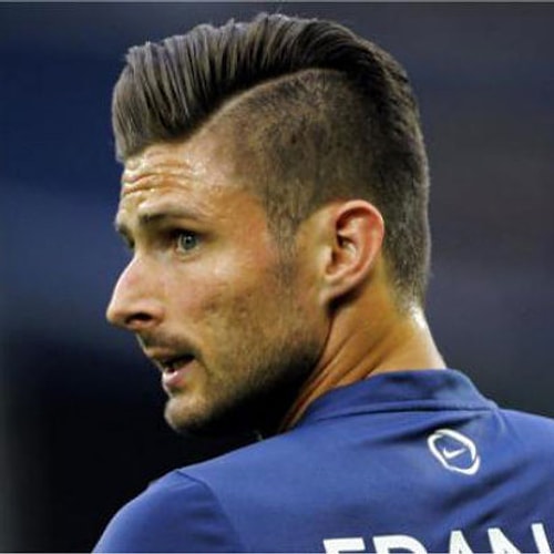 Olivier Giroud ve ona özgü saç modeli.