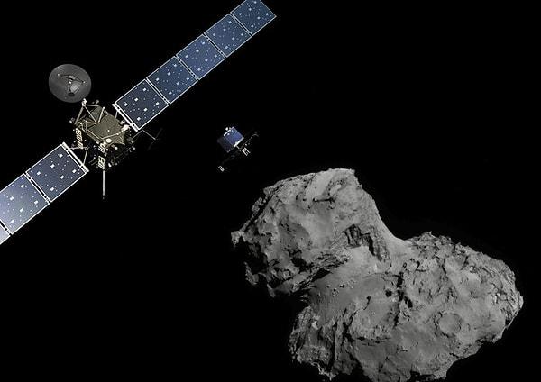 12. Rosetta uzay aracı, 675 milyon km uzaktaki 67/P Churyumov-Gerasimenko kuyruklu yıldızına 10 yıllık yolculuk sonrası ulaştı.