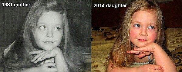 6. Annenin 1981'deki hali ve 2014'te kızının hali