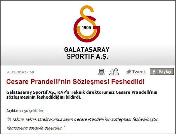 Galatasaray KAP'a Bildirmişti