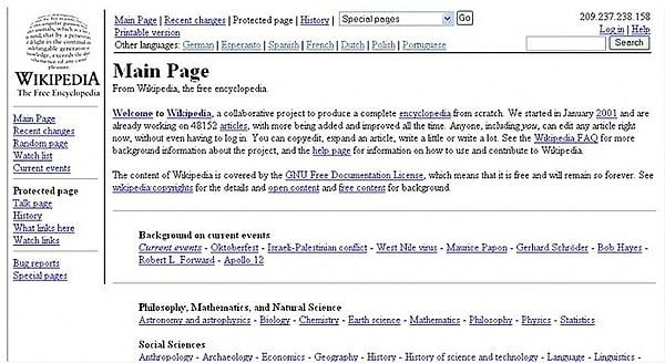 8. Wikipedia.org (2001)