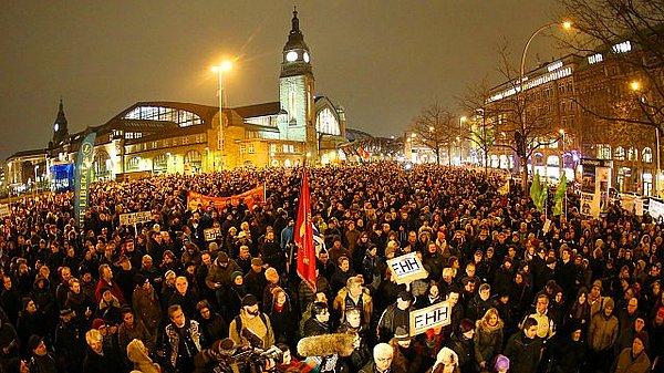 3. Almanya'da İslam karşıtı yürüyüşlere karşı gösteriler