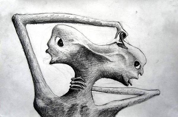 5. "Akıl Hastanesinde Yatan Bir Şizofreni Hastasının Çizimi"
