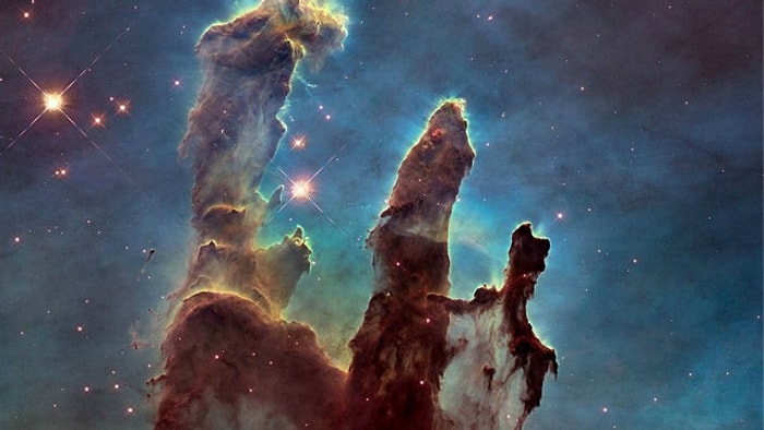 Hubble 'Yaratılış Sütunları'nı İlk Kez Bu Kadar Net Görüntüledi