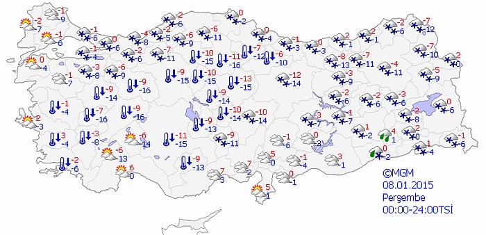 İç ve Doğu Bölgelerde Sıcaklık 10 ila 15 Derece Düşüyor