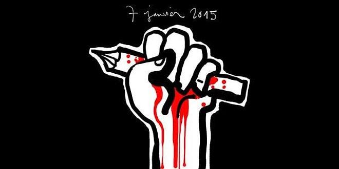 Paris'teki Kanlı Saldırıyı Protesto Eden Karikatüristlerin Çok Şey Anlatan 26 Çizimi