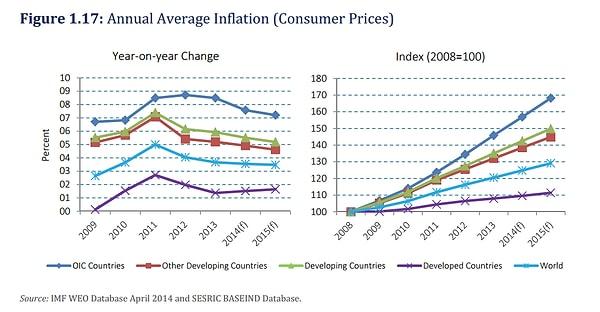 8. İslam Ülkelerinde Enflasyon Dünya Ortalamasının Üstünde
