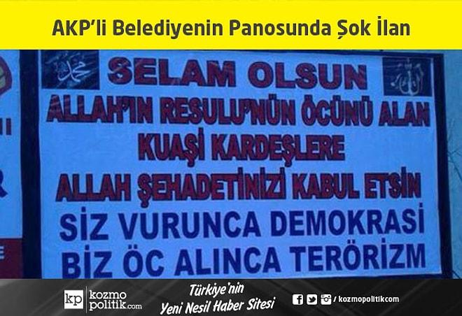 AKP'li Belediyenin Panosunda Şok İlan