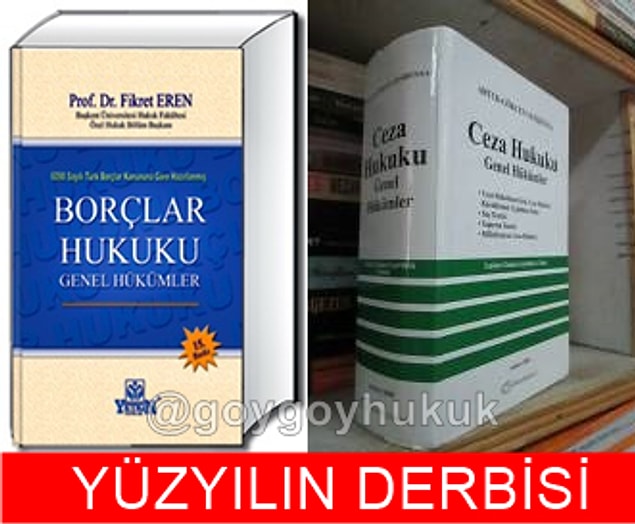 Dünya çapında derbiler vardır ama hukukçular için de birçok derbi vardır.