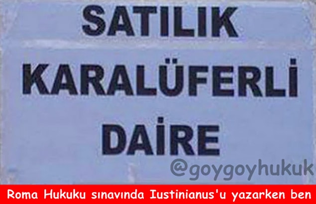 Roma hukuku sınavında Iusinianus'u doğru yazmaya çalışmak :)