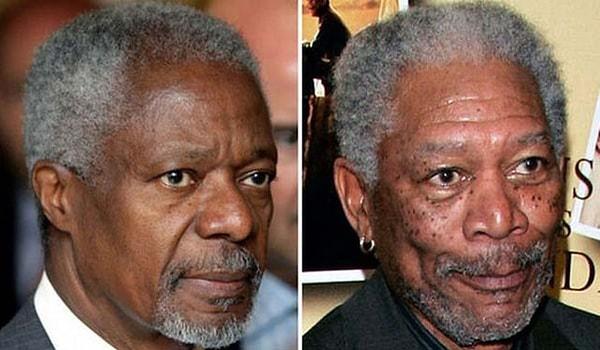19. Kofi Anan / Morgan Freeman