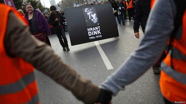 1. Hrant Dink Öldürülüşünün 8. Yılında Agos Önünde Anıldı