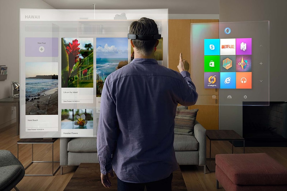 Microsoft'tan Sanal Gerçeklik Gözlüğü: HoloLens