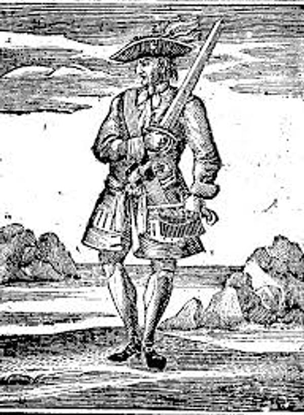 6. John Rackham "Calico Jack" (1682 - 1720)