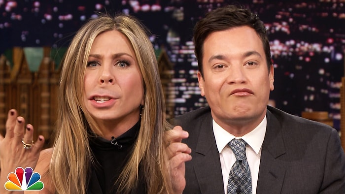 Jennifer Aniston'u Jimmy Fallon Dudağıyla Hayal Edin