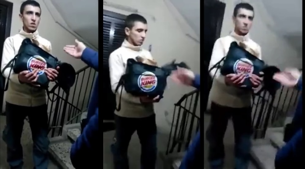 Paket Servis Elemanını Yorarak Burger King'i Protesto Etmek