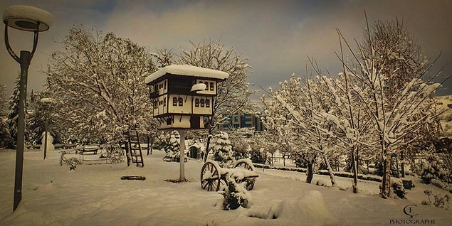 7. Kampüse kar yağdığı zaman çok farklı görüntüler yakalamak mümkün, gerçi yazı ayrı kışı ayrı güzel burası.