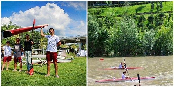 10. Karabük Üniversitesi sportif faaliyetlere önem verir, yaza doğru üniversitenin önündeki nehirde su sporları yapılır
